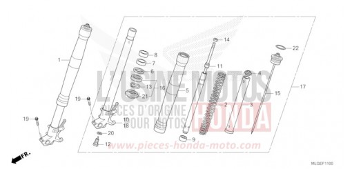 FRONT FORK (1) CRF1100D2P de 2023